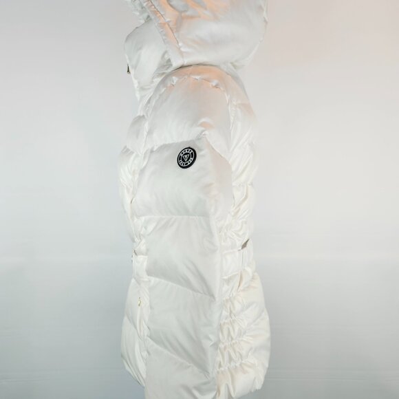 Guess Los Angeles White Down Jacket with Hood Size L/G - Picture 4 of 16